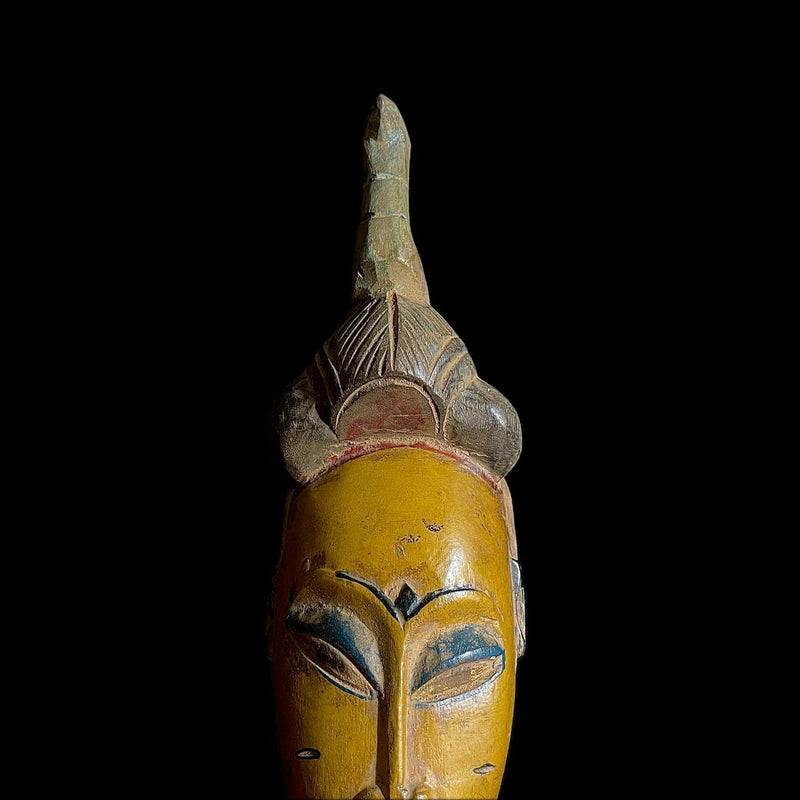 African mask African Tribal Face Mask Wood Baule Mask Tribal Baule Mask Côte d'Ivoire-9194