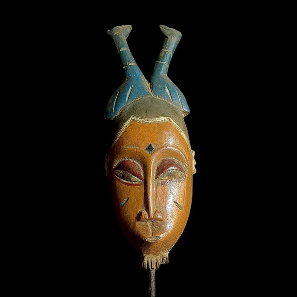 African mask African Tribal Face Mask Wood Baule Tribal Baule Tribe Mask Côte d'Ivoire-9195