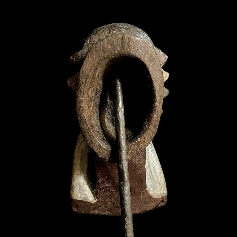 African Tribal Face Mask Wood Bwa Warthog Mask Tusk BOBO -9197