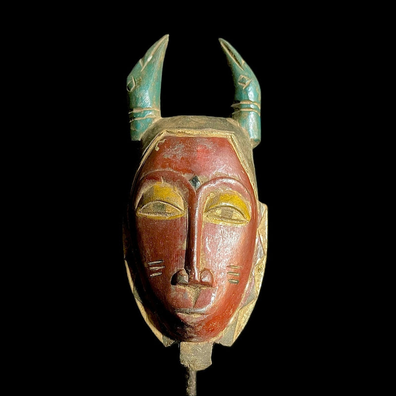 African Masks Ritual Mask Tribal Art Wooden African Baule Goli Mask Wall Hanging-9236