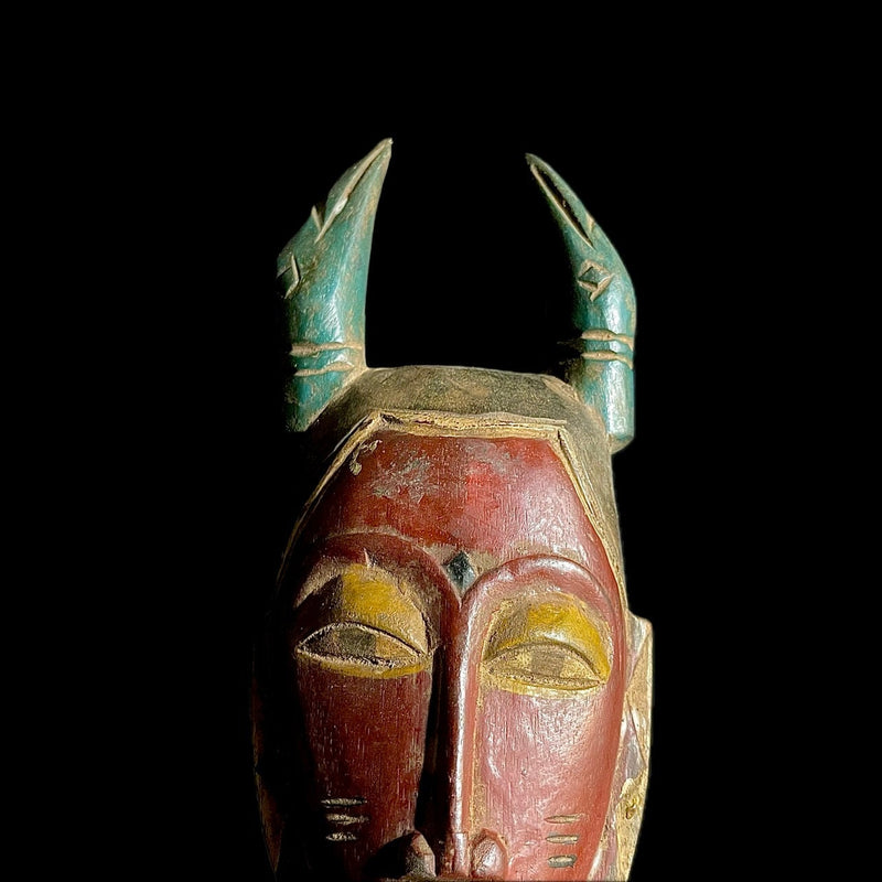 African Masks Ritual Mask Tribal Art Wooden African Baule Goli Mask Wall Hanging-9236