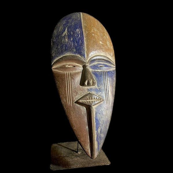 African Mask hand carved Home Décor Carved Vintage Wall Hanging Lega -9091