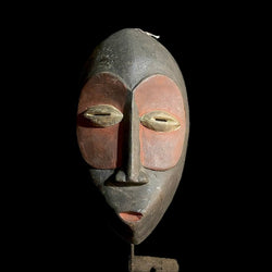 African mask tribal one piece Home Décor Wood Hand Carved Wall Hanging Lega Mask-9095