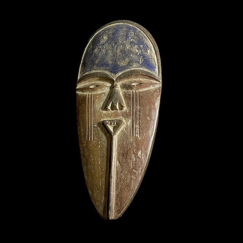 African Masks Lega Mask Carved Vintage African Wall Hanging Primitive Art-9099