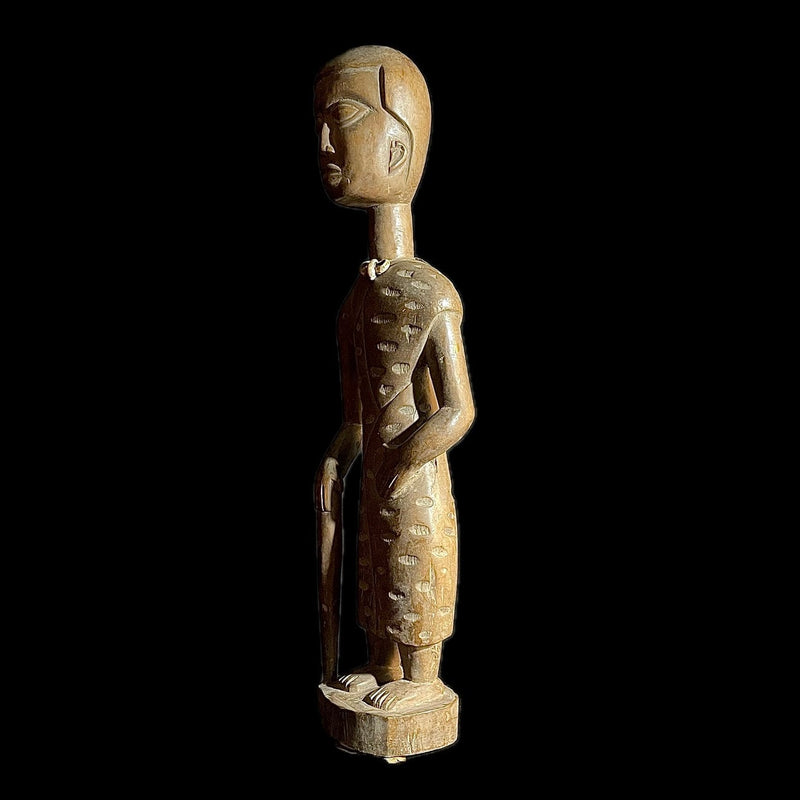 african sculpture African Fante Maternity Fertility Figure Ghana Seated Female Figures-9117