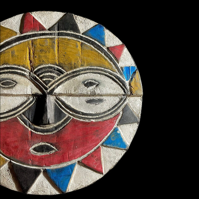 African mask African tribal Home Décor moon mask handmade Teke eket masks antiques -9107