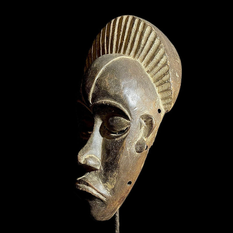 African Mask Igbo Ibo Peoples of Nigeria Ceremonial Hand carving wood Mask -9311