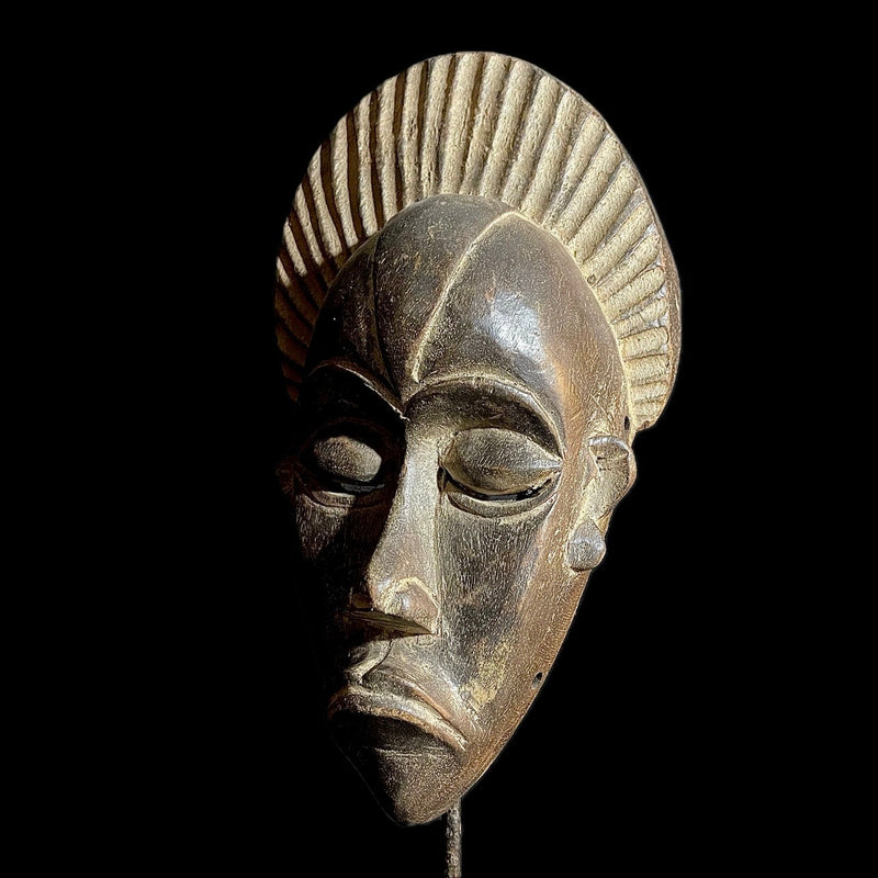 African Mask Igbo Ibo Peoples of Nigeria Ceremonial Hand carving wood Mask -9311