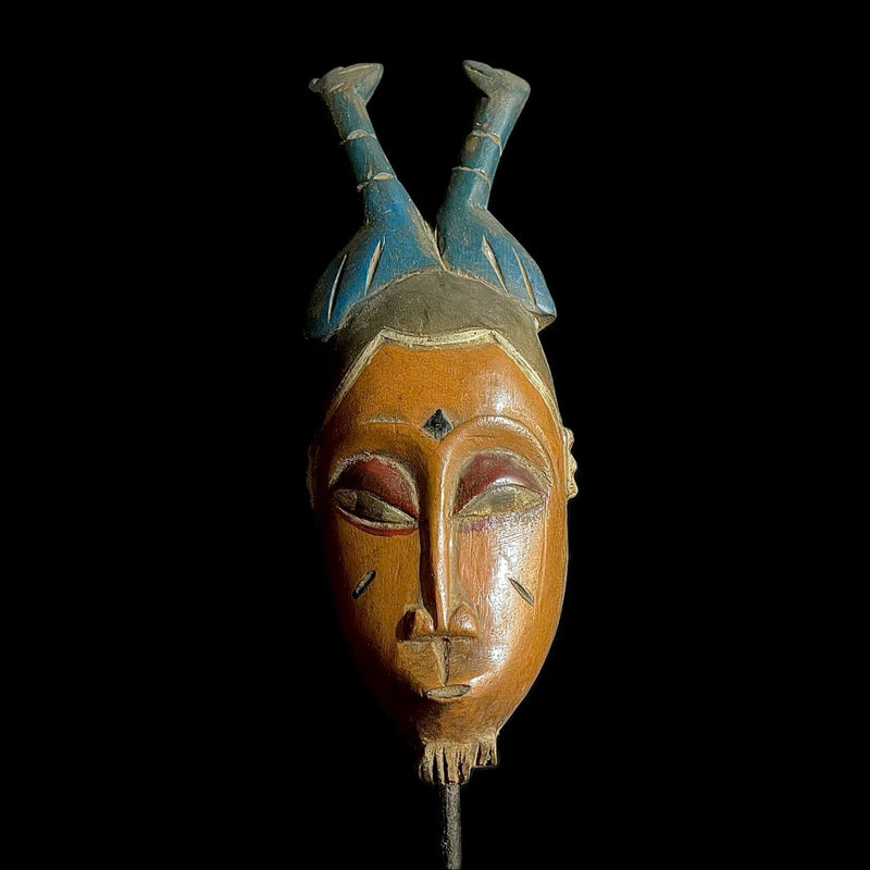 African mask African Tribal Face Mask Wood Baule Tribal Baule Tribe Mask Côte d'Ivoire-9195