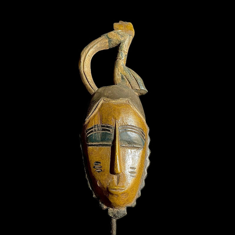 African mask African Tribal Face Mask Wood Baule Mask Akan peoples Home Décor-9200