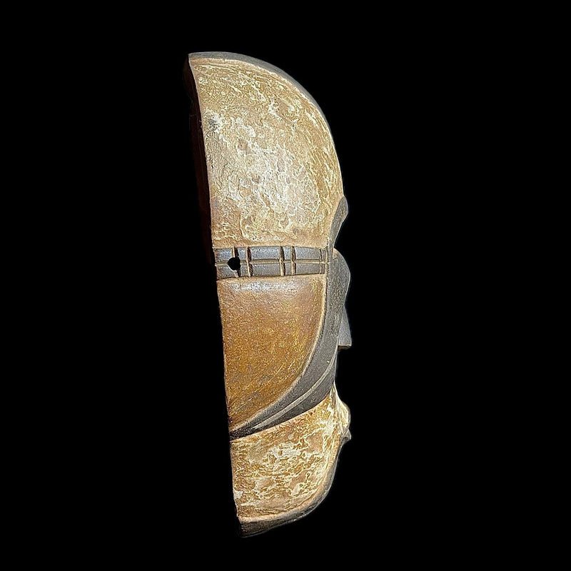 African Mask Tribal Face Wood Hand Carved Vintage Wall Hanging Lega Mask  masks for wall-9340