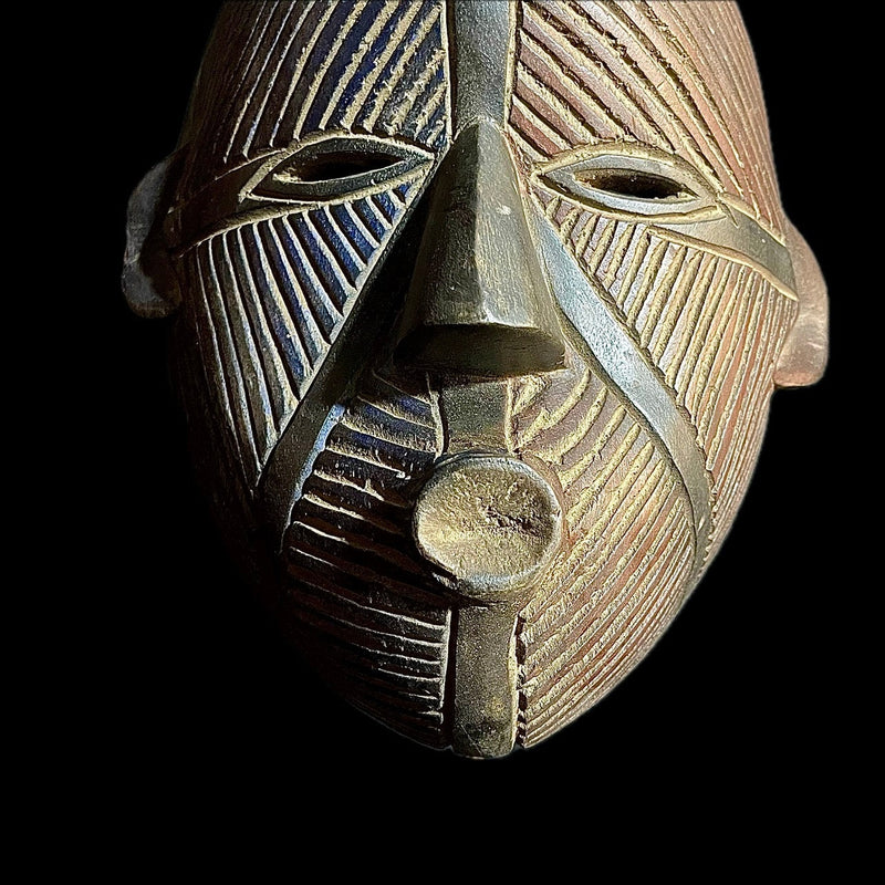 African mask African Tribal Face Mask Wood Hand Carved Wall Hanging Mask Songye -9341
