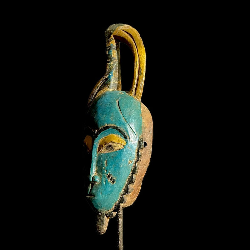 African mask African Handcrafted From One Piece Wood Yaure Guro-9204