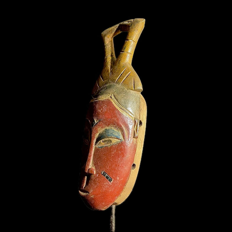 African mask African Tribal Face Mask Wood Guro Baule Vintage Hand Carved Wooden Tribal-9226