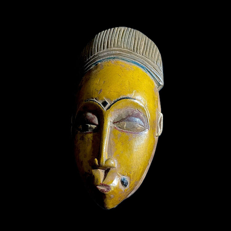 African mask Vintage Hand Carved Wooden Tribal African Art Face Guro Mask Handmade-9239
