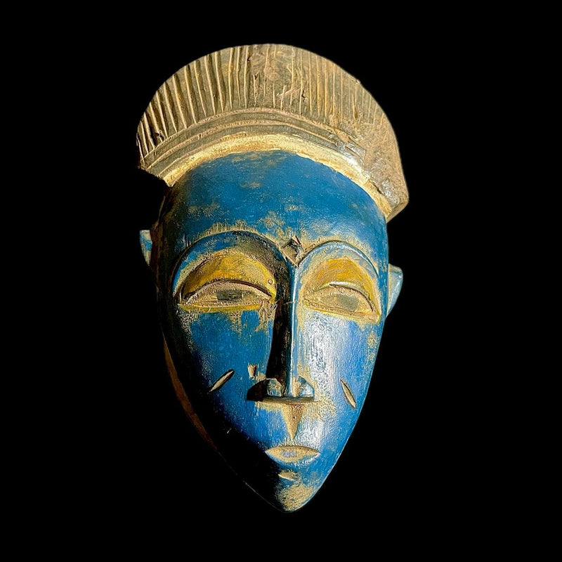 African Mask From The Guru Tribe Tribe Art Vintage Baule Mask Wall Tribal-9241