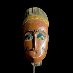 African mask african wood masks hand carved Face Vintage Carved Wood Hanging Guro Masks-9242