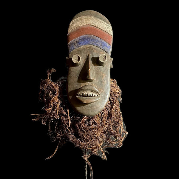 African mask antiques african masks for wall tribal art Face Carved Vintage Wall Hanging Lega Mask-9290