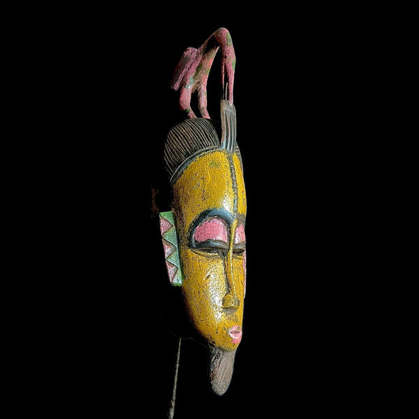 African Mask Hand Carved Wooden Wall Décor Tribe Art Guru People Mask-9485