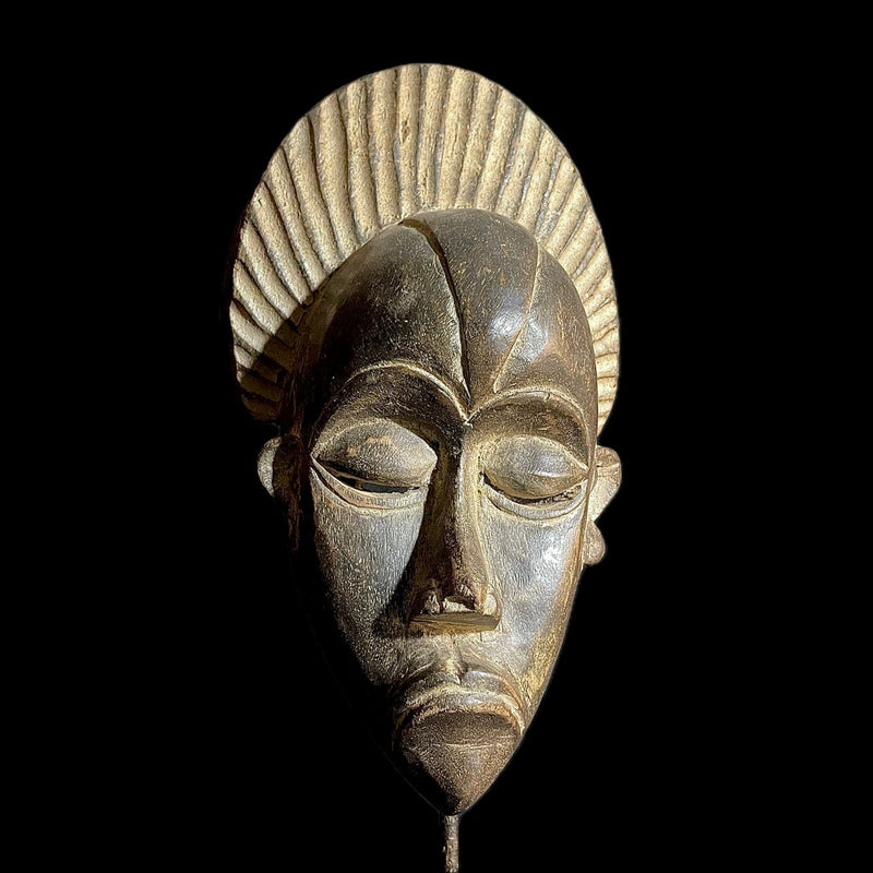 African Mask Igbo Ibo Peoples of Nigeria Ceremonial Hand carving wood Mask -9311