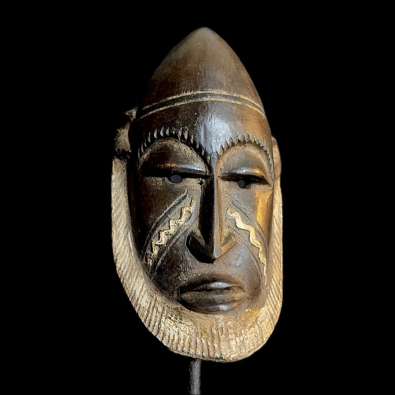 African Mask Nigeria African Nigerian Igbo Wood Carved Maiden Spirit Mask IGBO Mask -9521
