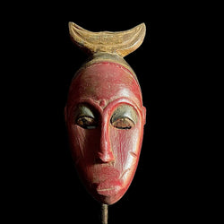 African mask Home Décor Tribal Face Mask Wood Hand Carved Vintage Wall Hanging Guro Mask-9362