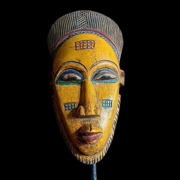 African mask African Tribal Wood masks Hand Carved mask Face Mask African Art Guro Baule-9555