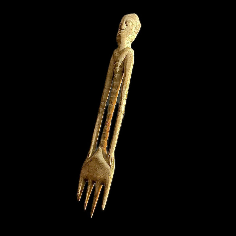african statue wooden figure West African Comb Wooden African Swahili Carved -9369
