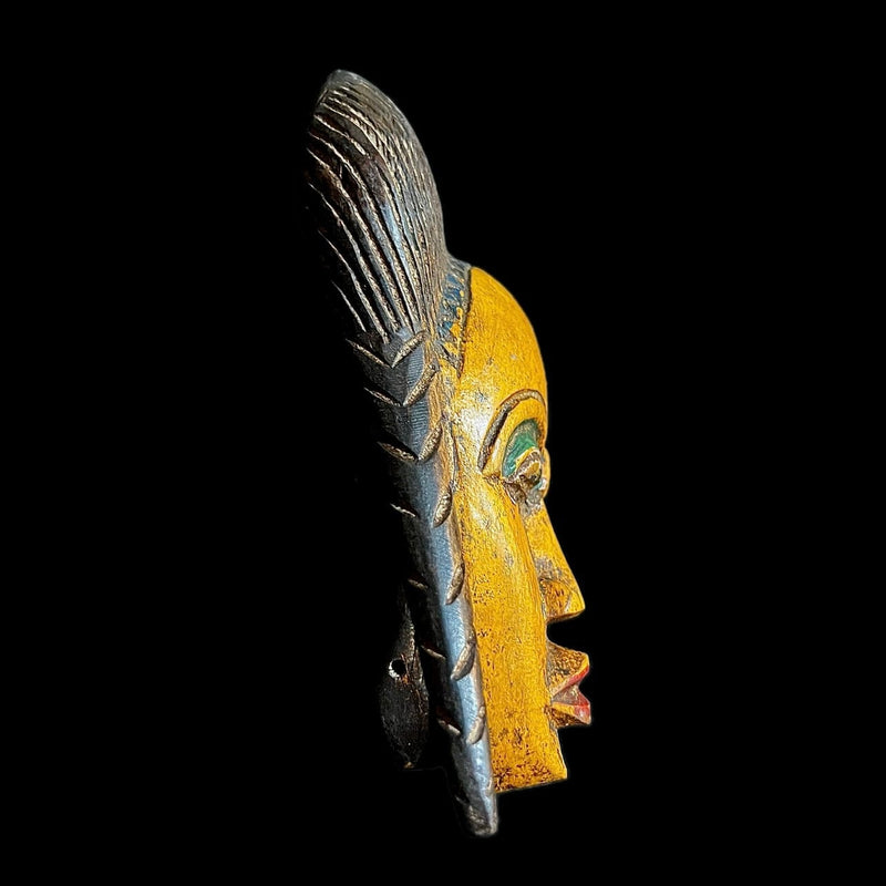 african mask Vintage Hand Carved Wooden Tribal African Art Face Mask African Guro Baule-9592