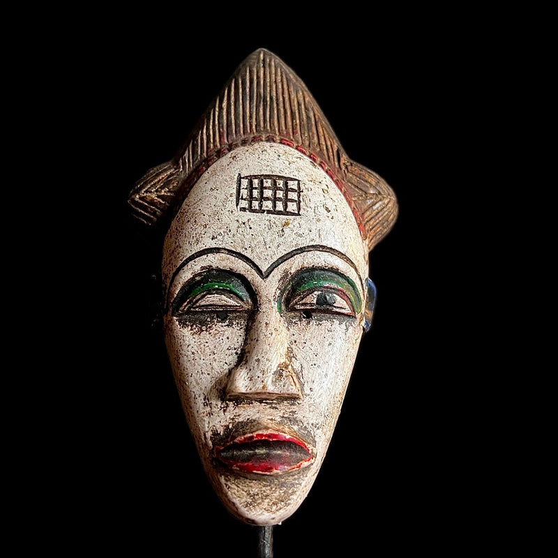 african mask Guro Tribal Face Mask Wood Hand Carved Vintage Wall Hanging Mask-9604