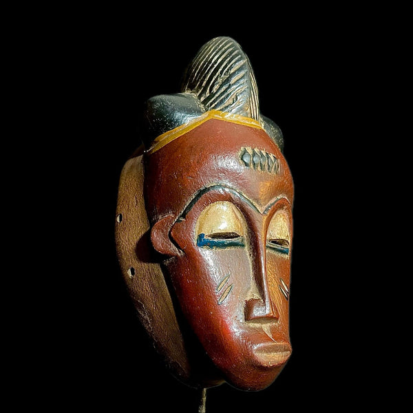African Mask Tribal Mask Guro Mask vintage African Art Baule Antique Wood masks for wall-9413
