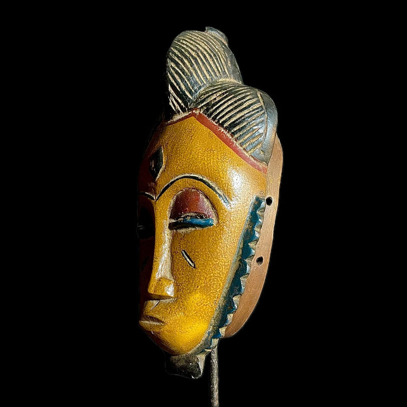 African mask GURO African mask antiques tribal art Face vintage Wood Carved Vintage mask-9424