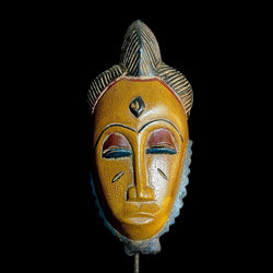 African mask GURO African mask antiques tribal art Face vintage Wood Carved Vintage mask-9424