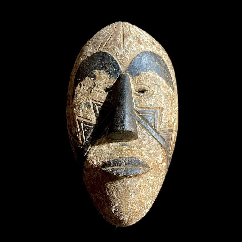 African Mask Collectible Hand Carved wood Wall Hanging FANG Mask masks for wall-9465