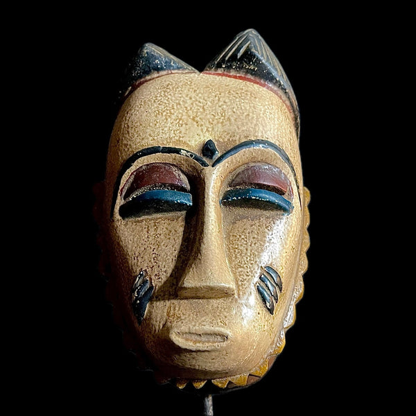 African Mask Collectible Hand Carved wood Wall Hanging Guro Baule masks for wall-9461