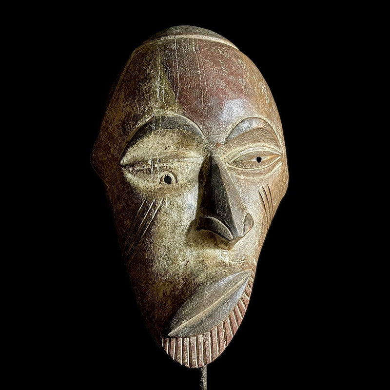 African Mask Collectible Hand Carved wood Wall Hanging Igbo Antique masks for wall-9453