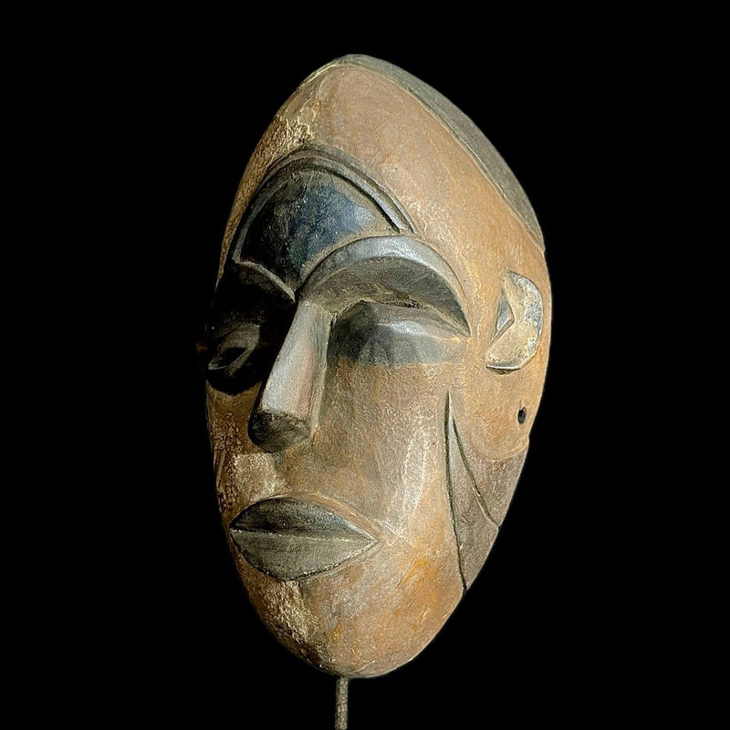 African Mask Wall Art Mask Igbo African Tribal Face Mask Wood Hand Carved Vintage Mask-9476