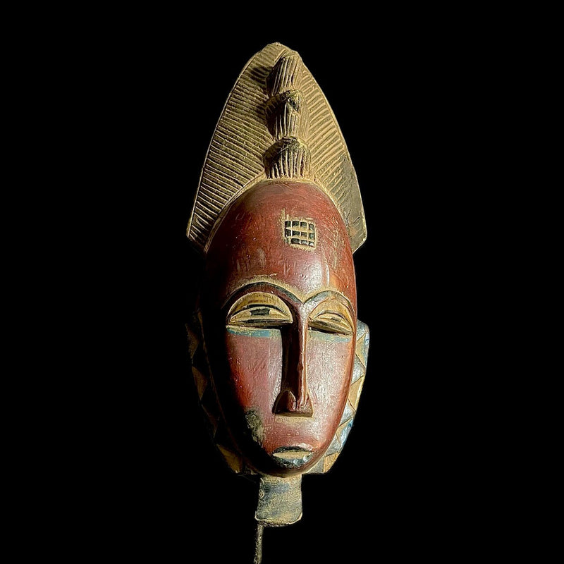 African Mask Tribal Guru Mask African Mask Tribal Face Wood Hand Carved Wall Hanging-9494