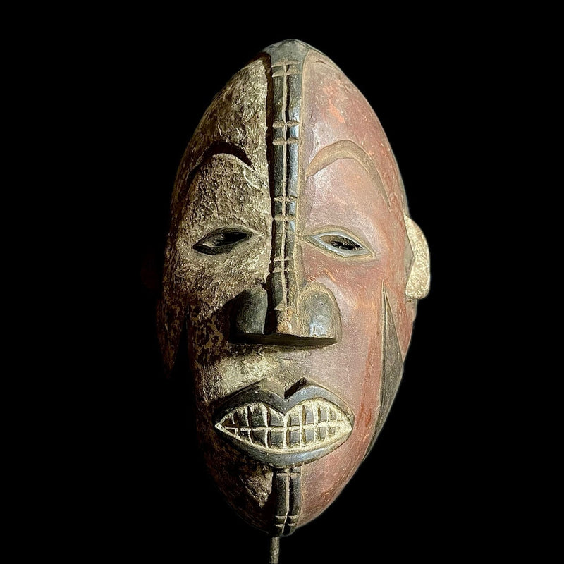 African Mask African Nigerian Igbo Wood Carved Maiden Spirit Mask IGBO Mask ribal Mask-9493