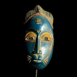 African Mask Home Décor Carved Wooden Tribal African Art Face Mask African Guro Baule-9488