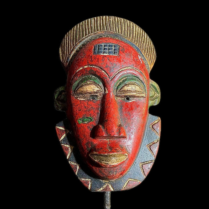 African masks antiques tribal wood mask Face Mask African Guro Baule-9543