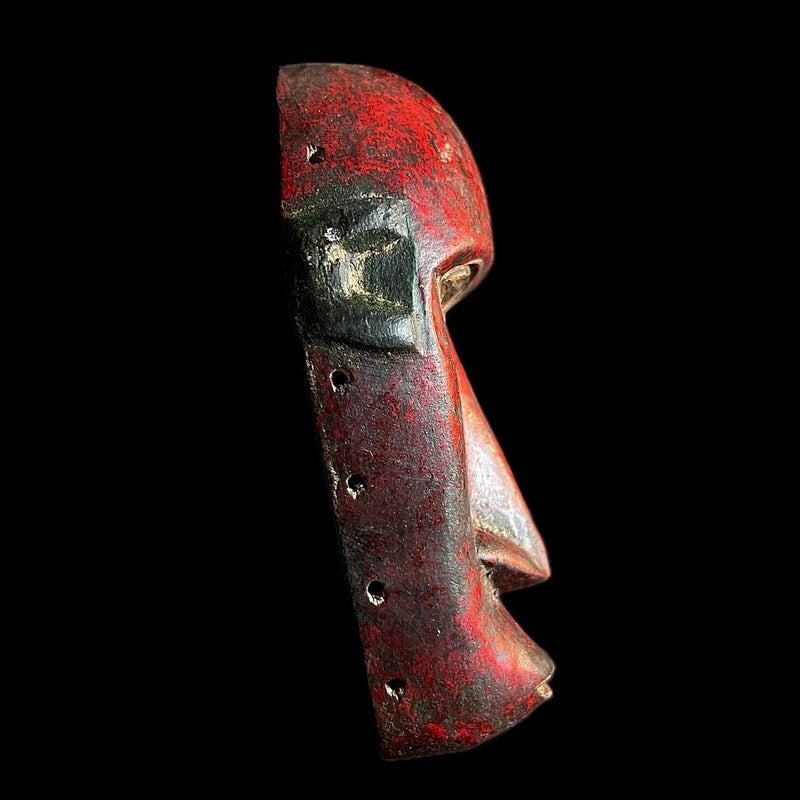 african mask Baule Antique African Mask African Wooden Mask Wall Hanging Primitive Art -9602
