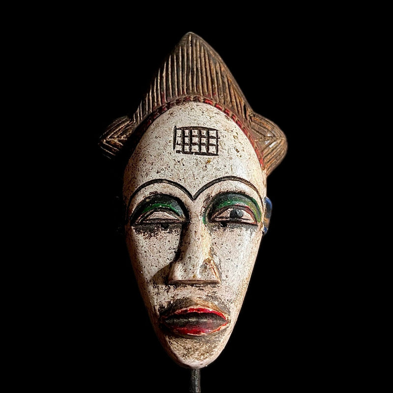african mask Guro Tribal Face Mask Wood Hand Carved Vintage Wall Hanging Mask-9604