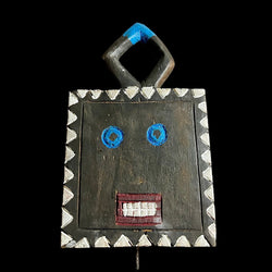 African Face Wooden Baule Goli face mask Home Décor-9874