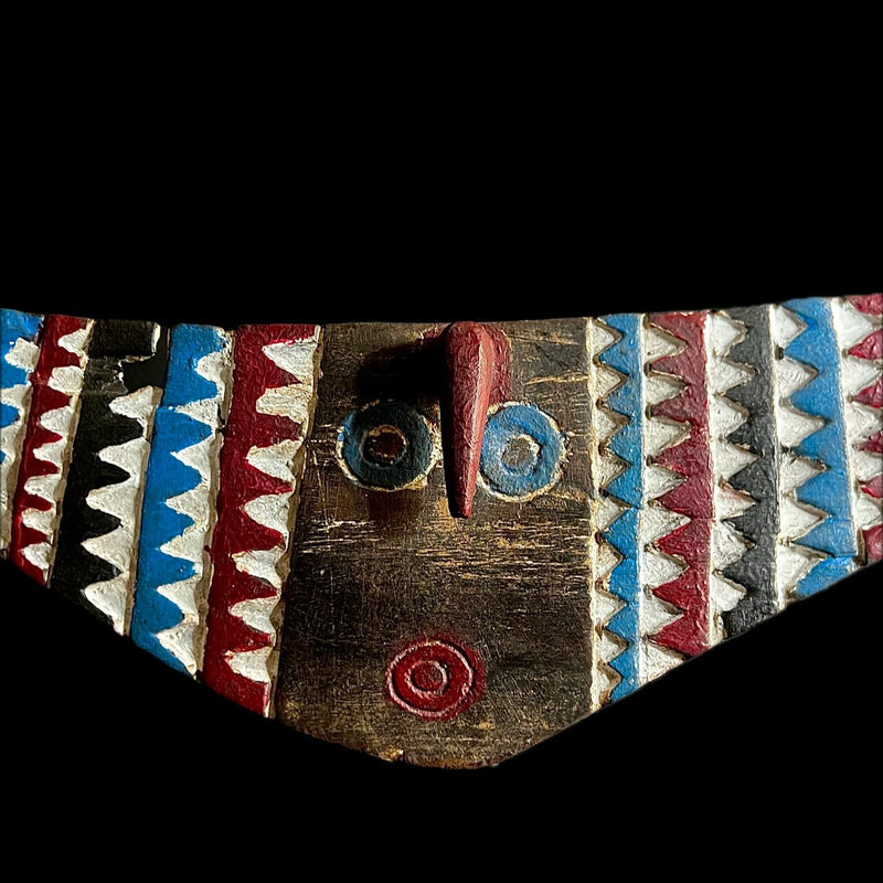 African Mask  Bobo Face vintage Wood Carved Buni Plank mask-9908
