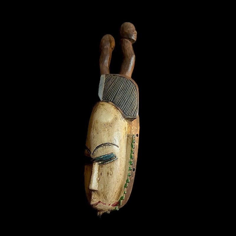 antique wall african mask Baule Mask -9948