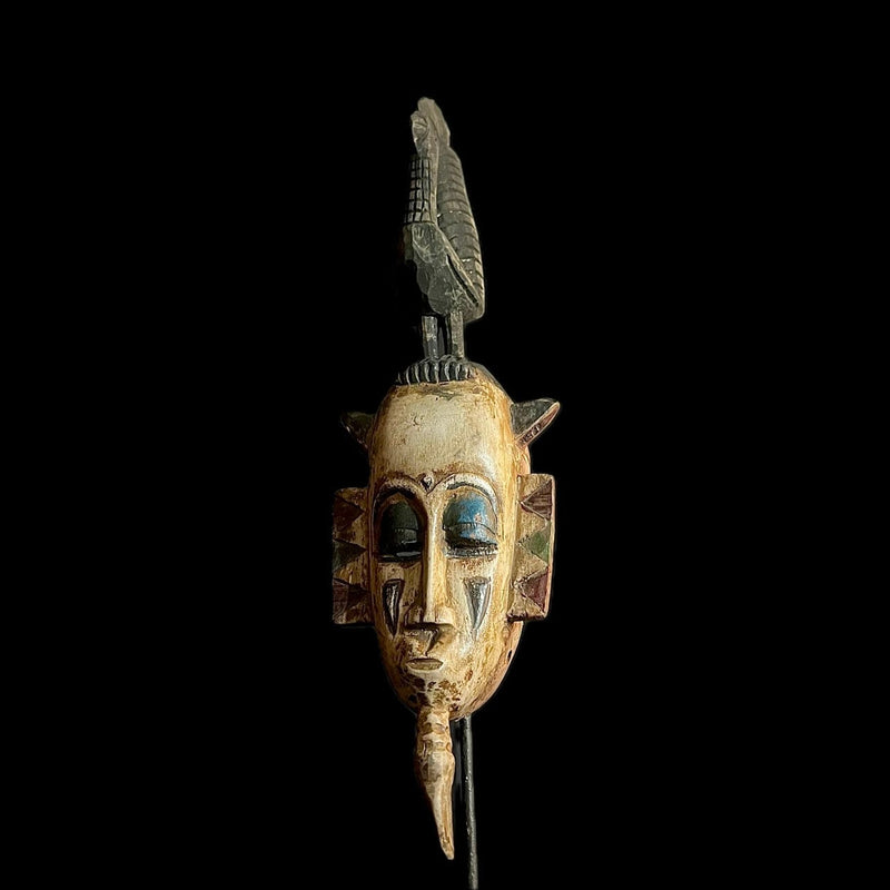 antique wall african mask Wall Hang Baule Mask -9955