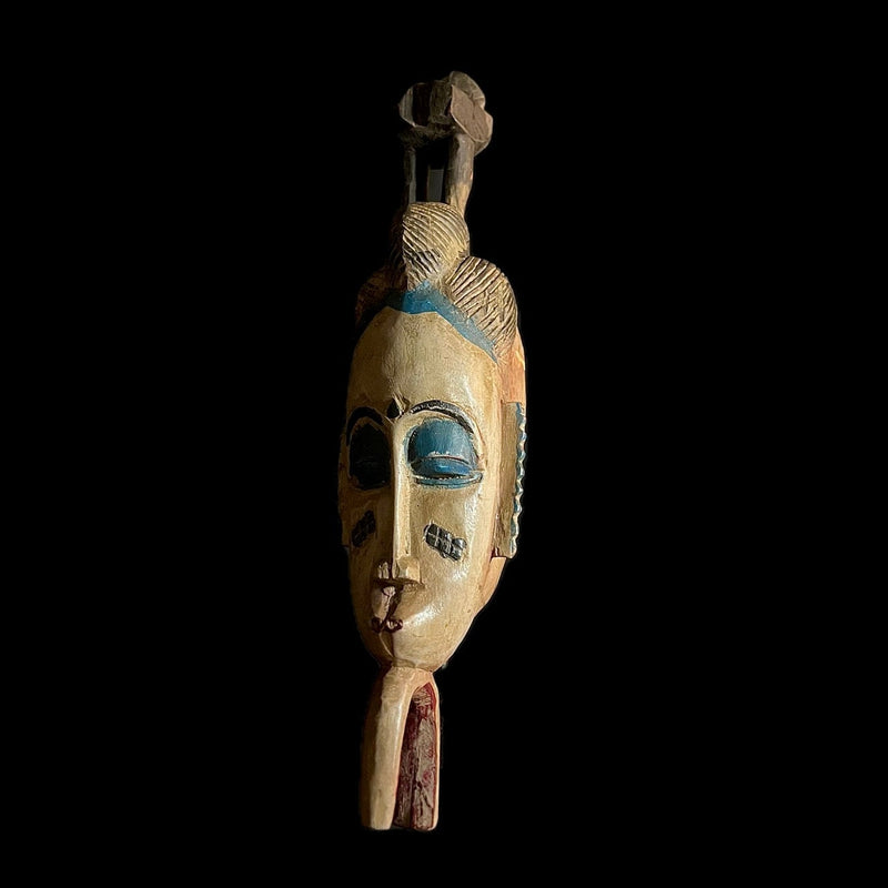 antique wall african mask Hand Carved Wall Hang Baule Mask -9960