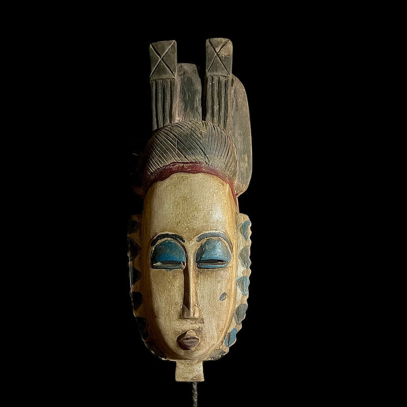 African art wall african mask handcrafted from one piece wood YAURE GURO MASK -9975