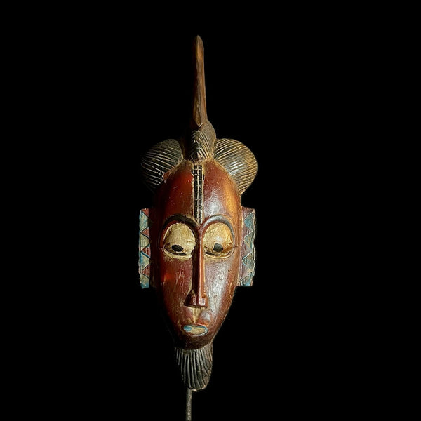 Vintage Hand Carved wall african mask Black Guro Mask-9977